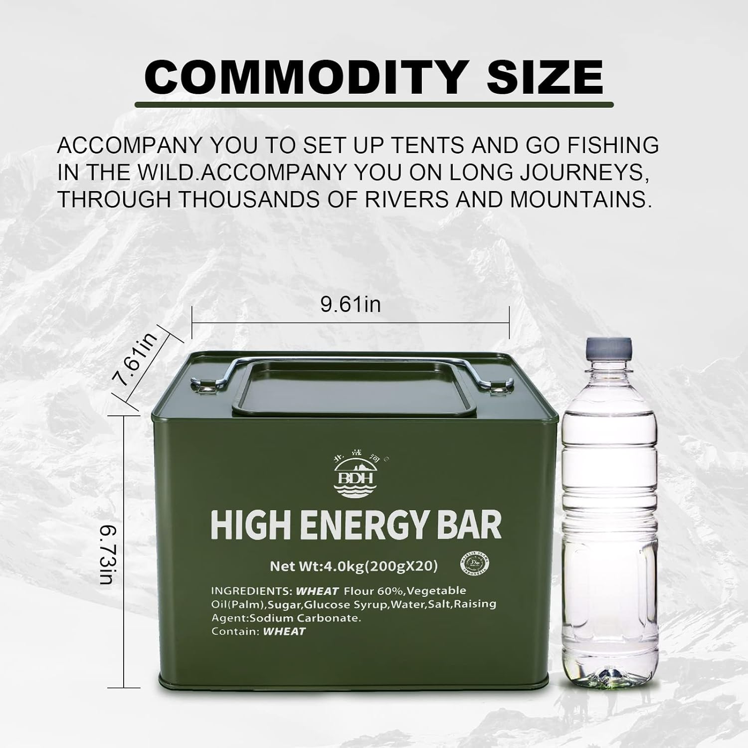 Emergency Food Rations Meal Ready To Eat, Long Self Life 18400 Calorie Survival Tabs Perfect for Camping, Hiking, Army Outdoor Disaster, 20 Pack with Tin Box - Image 8