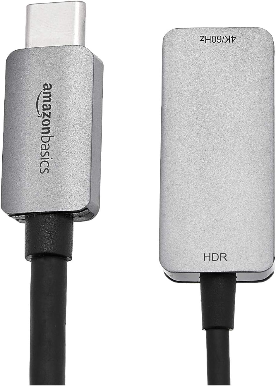 Amazon Basics USB-C 3.1 Male to HDMI Female Adapter for Phone and Tablet, 4K@60Hz, Portable, Plug and Play, Gray, 1.69 x 1.45 x 0.43 inches - Image 2