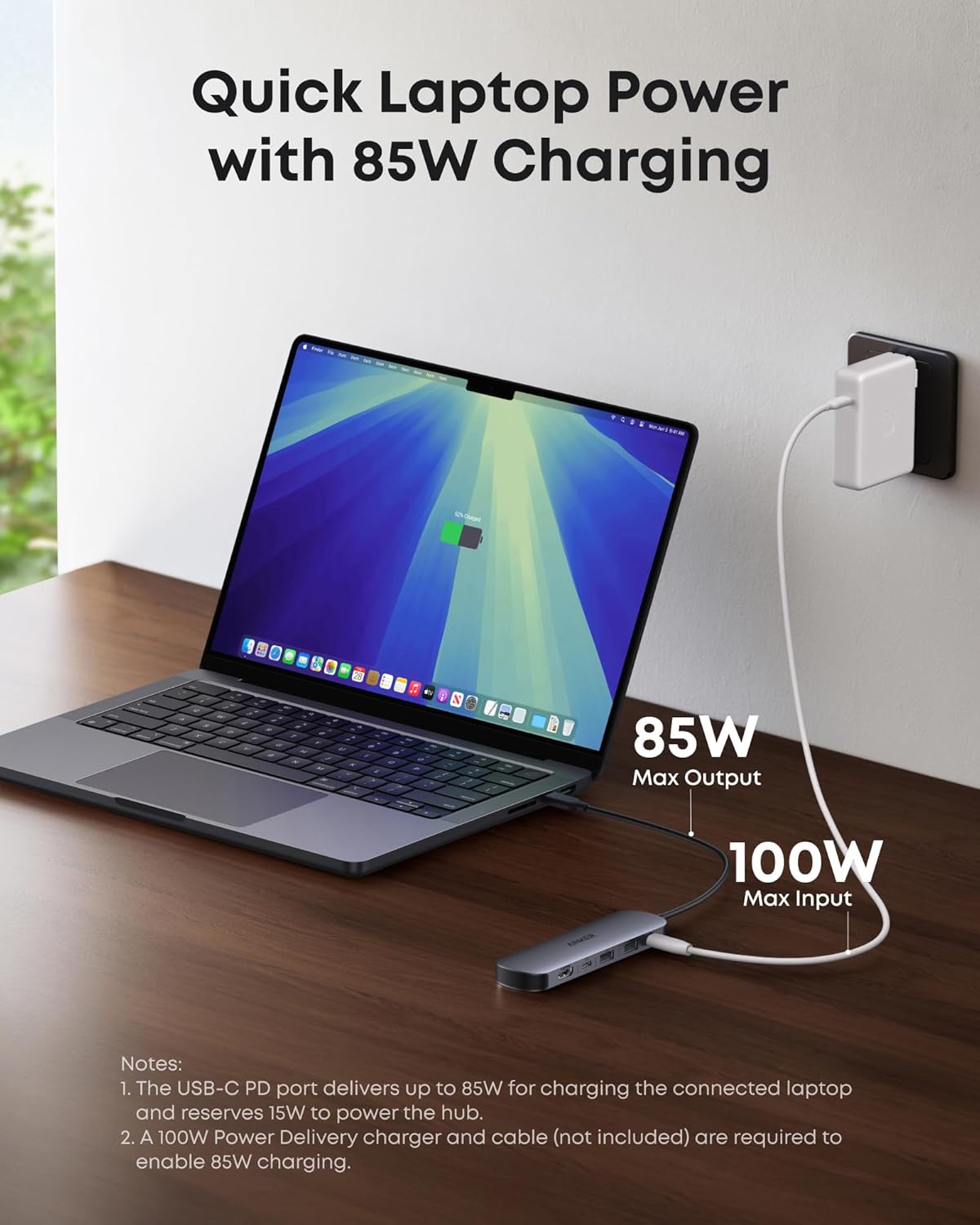 Anker USB C Hub, 7-in-1 Multi-Port USB Adapter for Laptop/Mac, 4K@60Hz USB C to HDMI Splitter, 85W Max Power Delivery, 3xUSBA & C 3.0 Data Ports, SD/TF Card, for Type C Devices (Charger Not Included) - Image 5