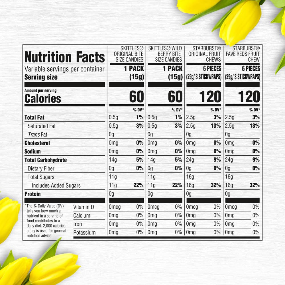 SKITTLES & STARBURST Mixed Funsize Variety Bag Stand Up Pouch, Easter Candy Bulk for Filling Eggs, Easter Basket Stuffers, 32.28 Ounce Bag - Image 2