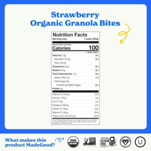 MadeGood Strawberry Granola Bites, ...
