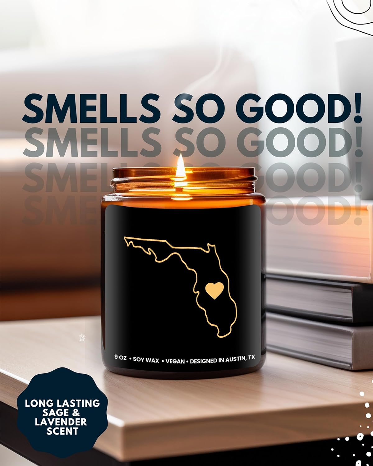 Florida Candle, Unique Florida Themed Gifts for Men and Women, Best State Souvenir Gifts for Moving Away, Thoughtful Home Sick Presents, Ideal for Birthday, Christmas, Graduation, Gift Ready - Image 5