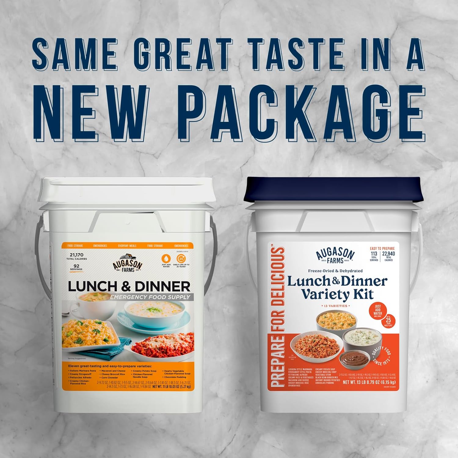 Lunch & Dinner Variety Kit Emergency Food Supply, 113 Servings, 25 Year Shelf Life - Dehydrated Meals, Survival Food Camping Essentials, 4 Gallon Bucket - Image 4