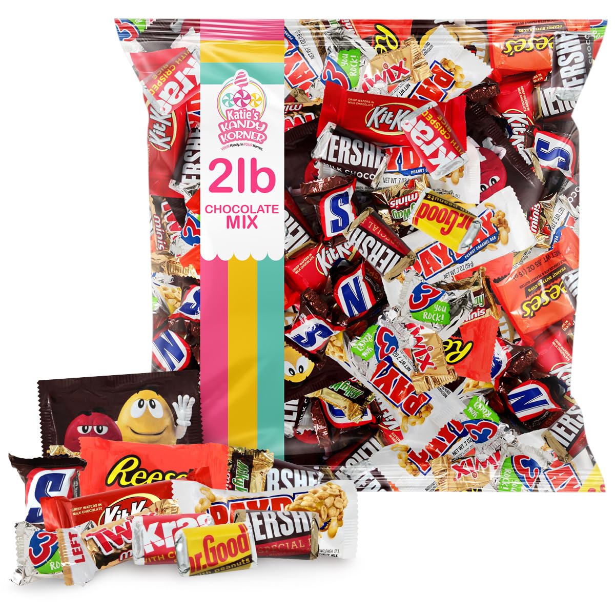 Assorted Chocolate Candy Mix - Individually Wrapped Chocolates - 2lb Bulk Variety Pack for Snacking, Sharing, and Gifting - Ideal for Home, Office, and Events - Image 8