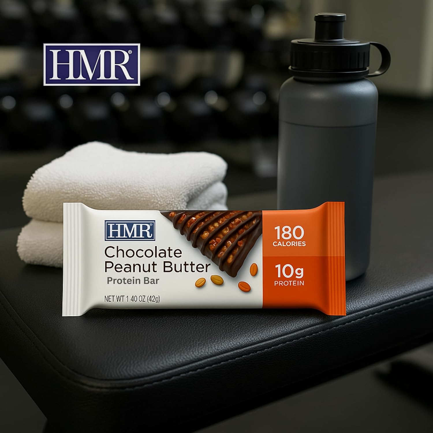 HMR Chocolate Peanut Butter Protein Bar | Nutritious Snack to Support Weight Maintenance | Low Calorie Dessert | 10g of Protein | 24 Count - Image 7