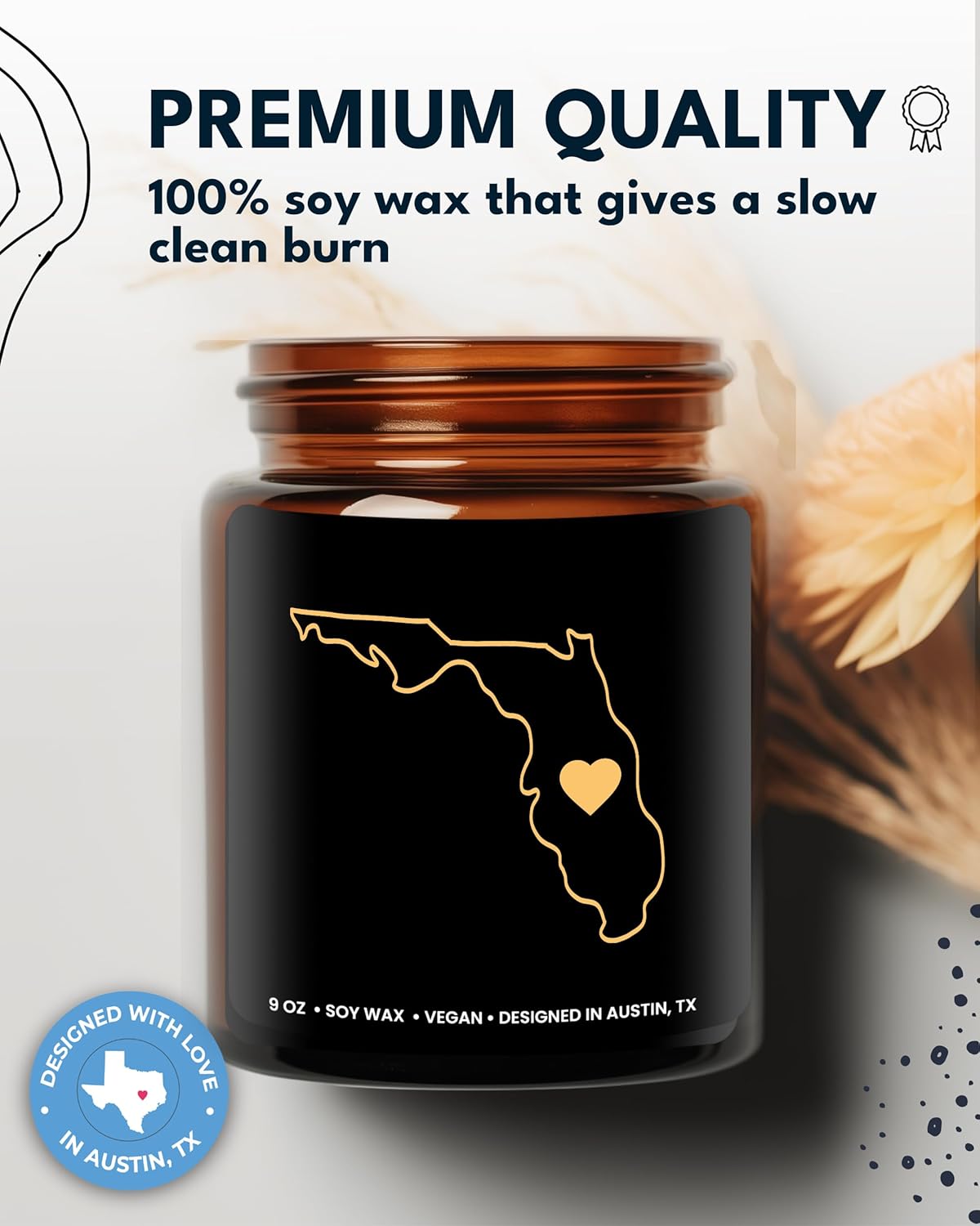 Florida Candle, Unique Florida Themed Gifts for Men and Women, Best State Souvenir Gifts for Moving Away, Thoughtful Home Sick Presents, Ideal for Birthday, Christmas, Graduation, Gift Ready - Image 7