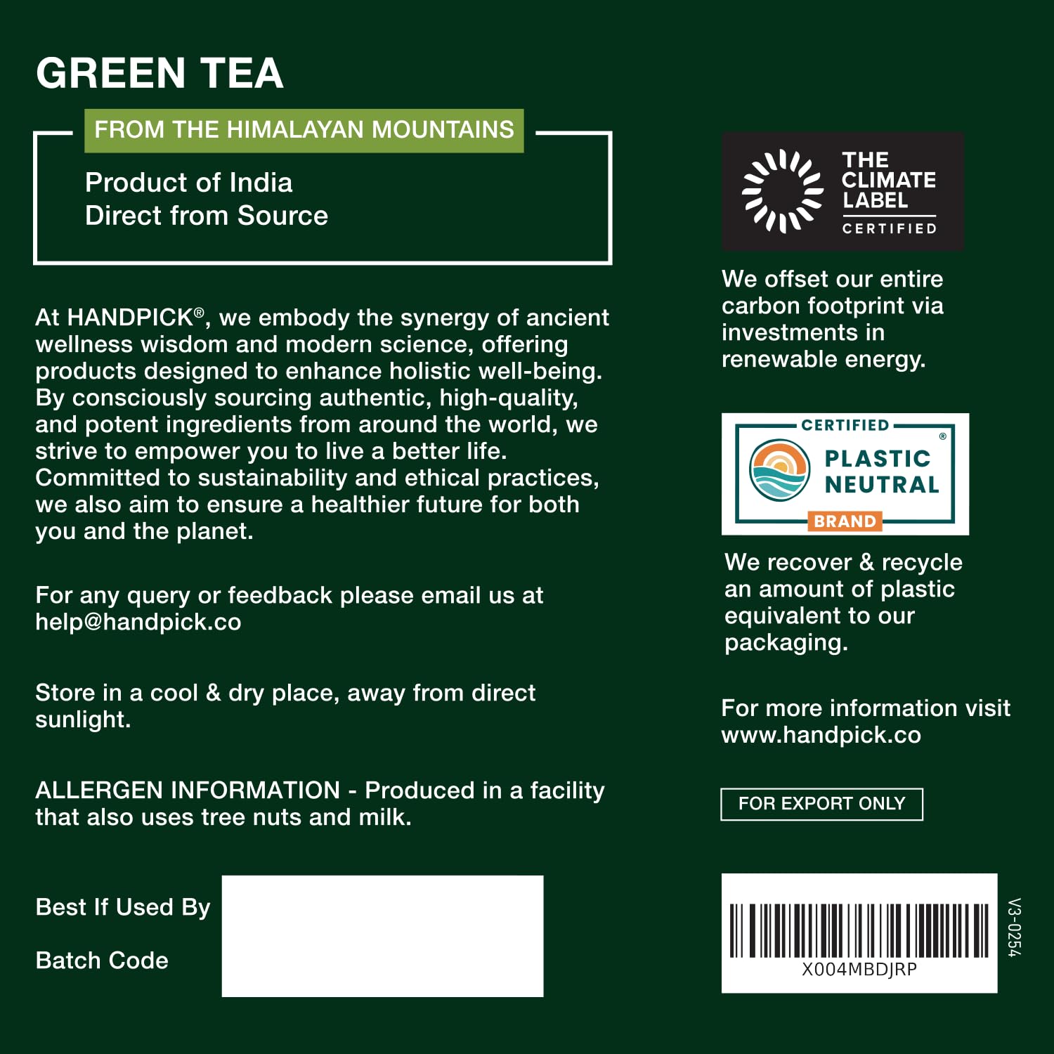 HANDPICK, Organic Green Tea Bags - 100 Eco-Friendly Tea Bags | USDA Organic | Resealable Pack for Freshness | Delicate & Flavory | Direct From India - Image 9