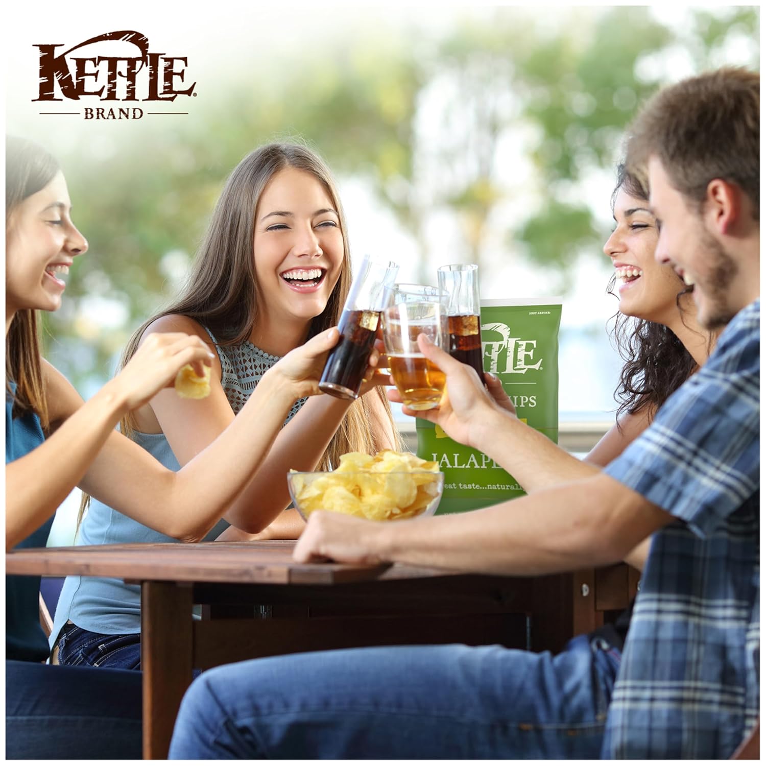 Kettle Brand Potato Chips, Jalapeno Kettle Chips, Party Size, 13 Oz - Image 4