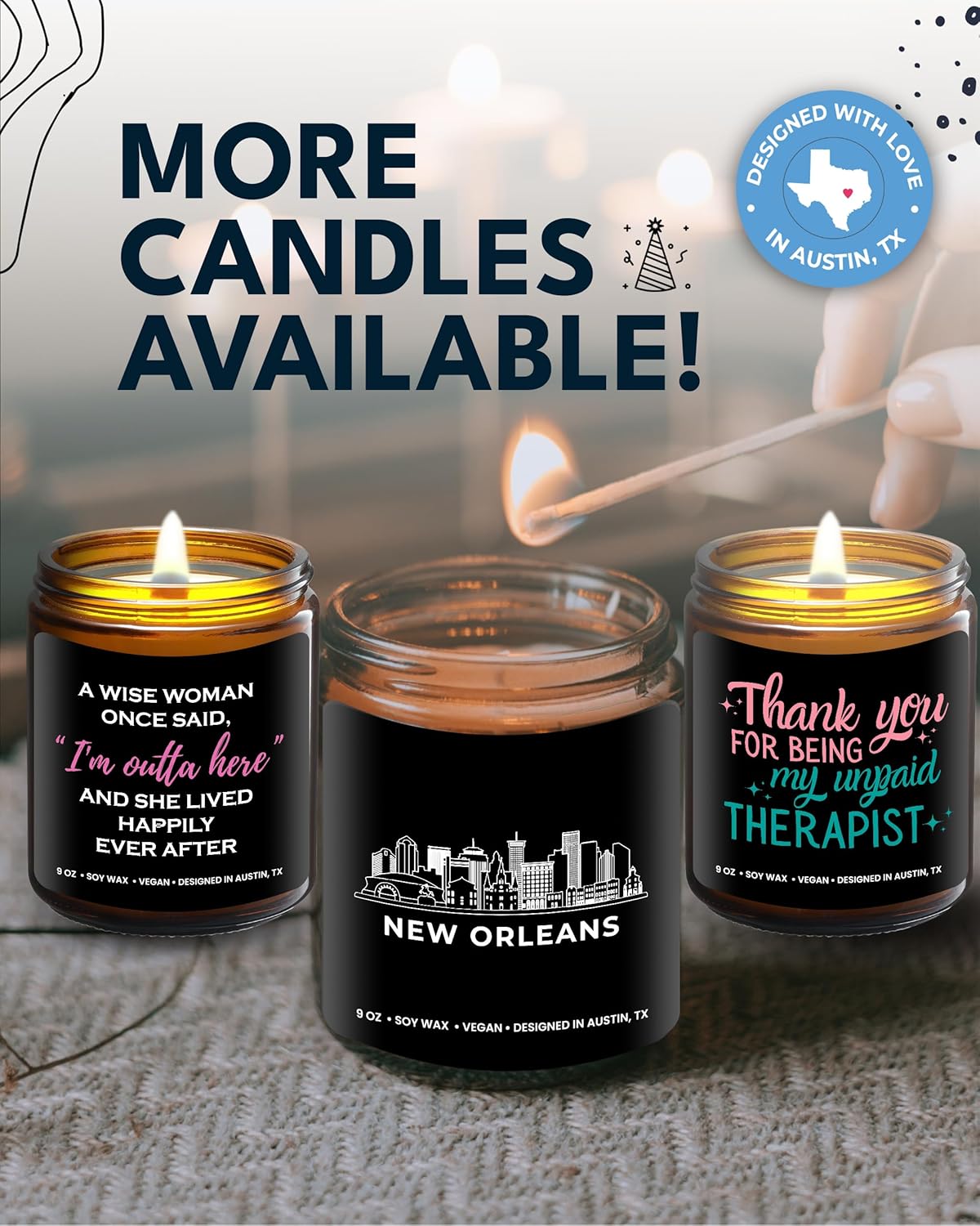 New Orleans Candle, Best of New Orleans Gifts for Men & Women, Thoughtful City Themed Gifts, Unique Souvenir Gift Ideas for Moving Away, Home Sick, Birthday, Christmas, New Home, Gift-Ready - Image 6