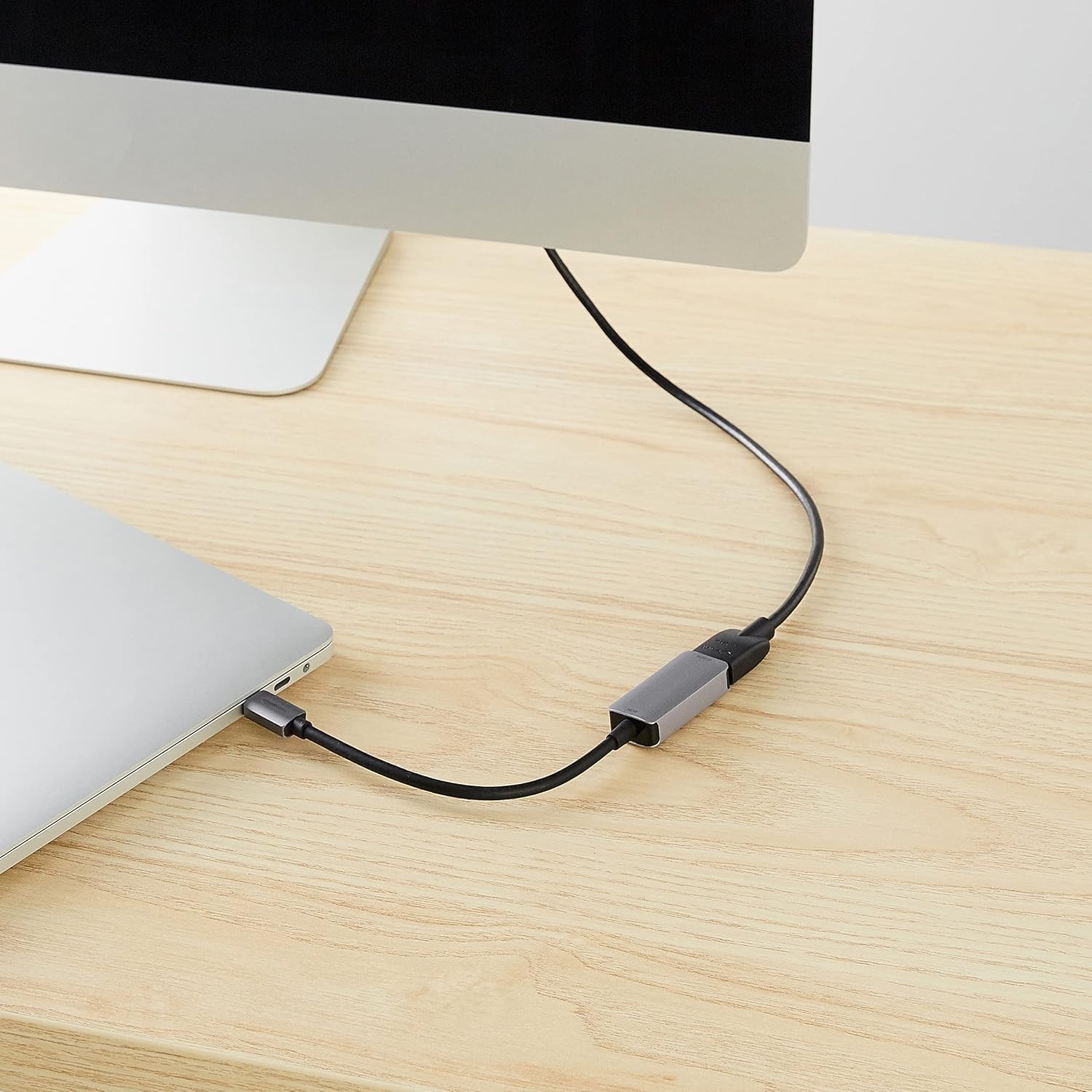 Amazon Basics USB-C 3.1 Male to HDMI Female Adapter for Phone and Tablet, 4K@60Hz, Portable, Plug and Play, Gray, 1.69 x 1.45 x 0.43 inches - Image 6