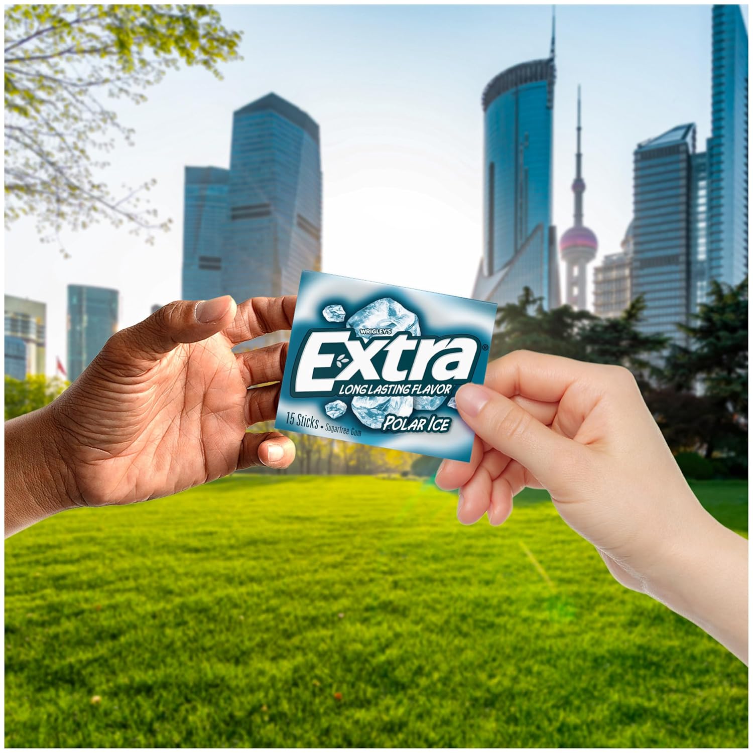 EXTRA Polar Ice Chewing Gum Packs, Sugar Free Gum in Bulk for Fresh Breath, 15 Sticks - Image 5