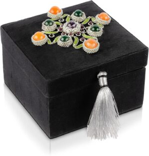 Handmade Embroidered Keepsake Box w...