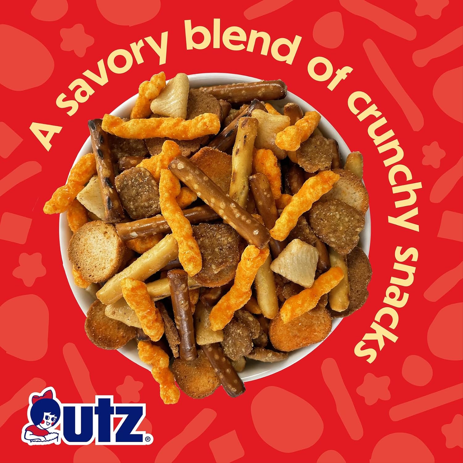 Utz Pub Mix, 42 Oz. Barrel, Savory Snack Mix with a Blend of Crunchy Flavors for a Tasty Party Snack, Resealable Container, Trans-Fat Free and Kosher Certified - Image 5
