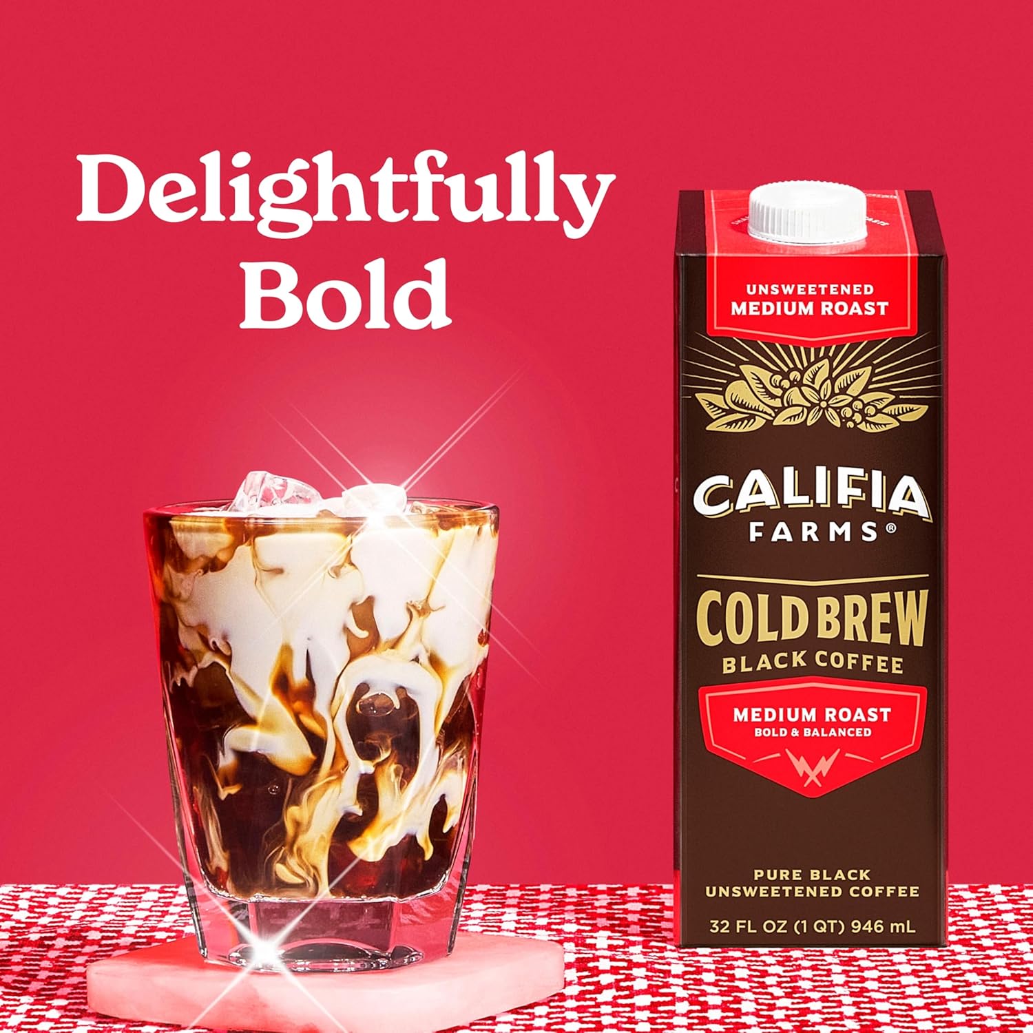 Califia Farms - Pure Black Medium Roast Cold Brew Coffee, 32 Oz (Pack of 6), 100% Arabica, Shelf Stable, Plant Based, Vegan, Gluten Free, Non GMO, Sugar Free, Iced Coffee - Image 3