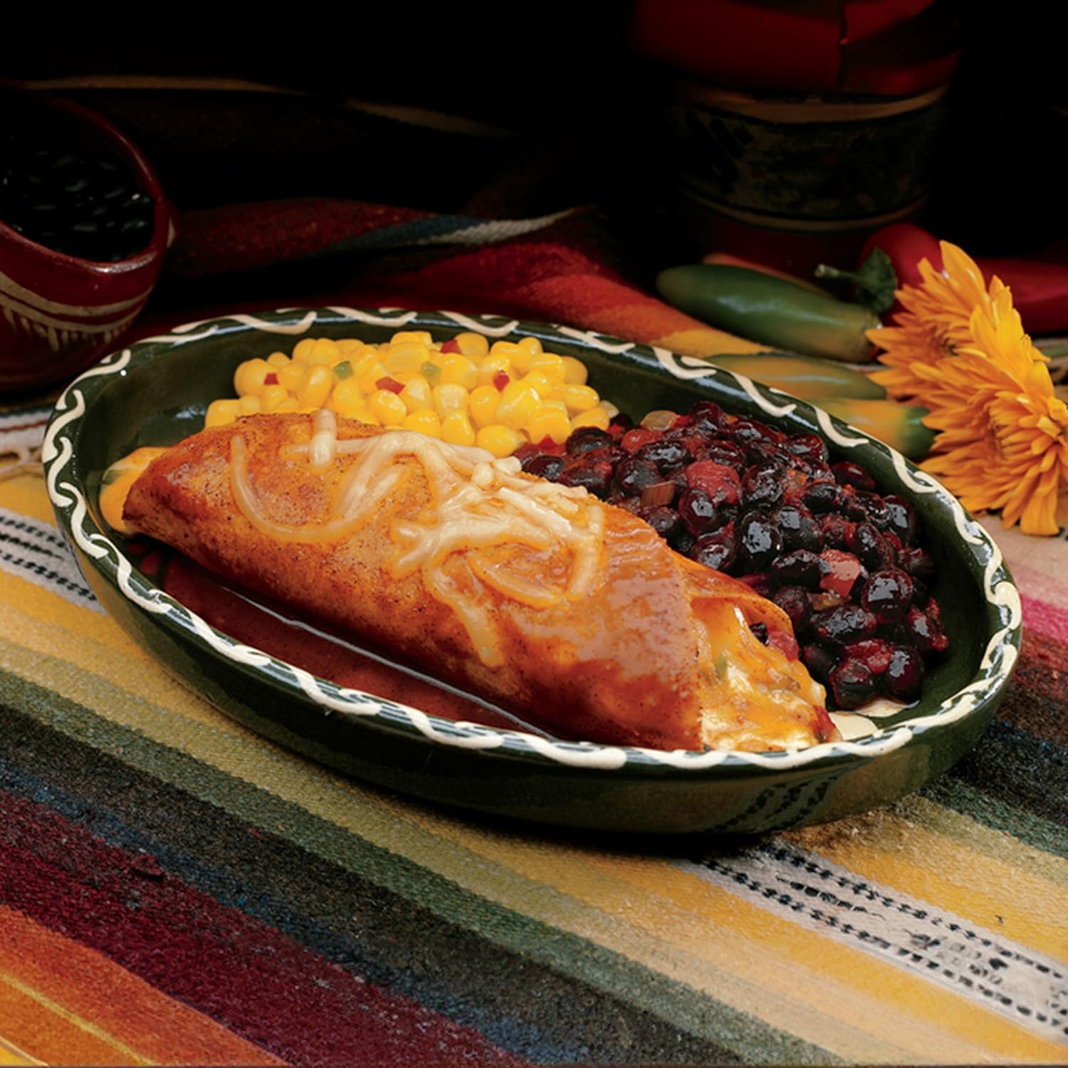 Amy's Frozen Meals, Cheese Enchilada Dinner with Black Beans and Corn, Gluten Free 9 oz. - Image 3