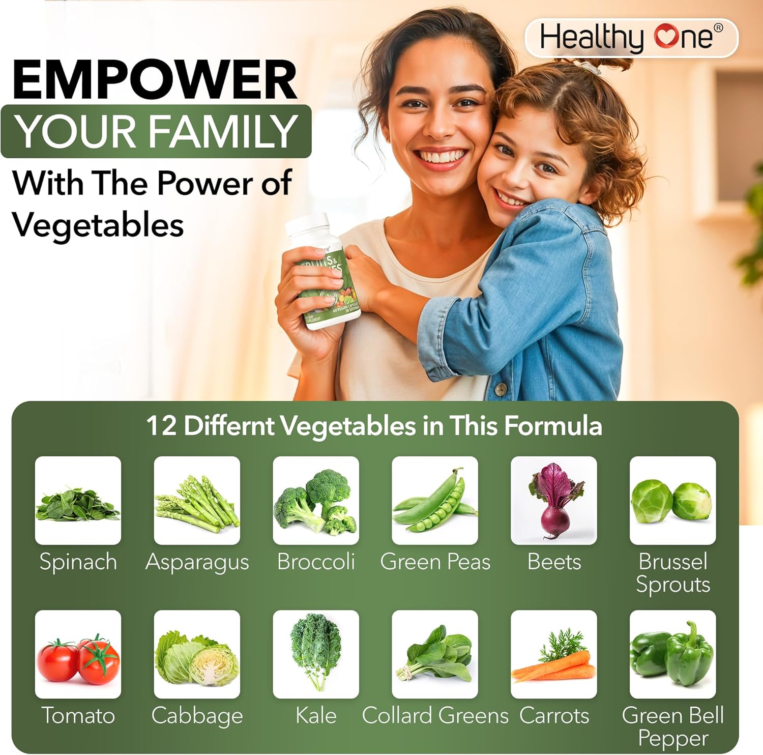 Fruits & Veggies Formula - 27 Premium Whole Foods - Organic Ingredients - Equals 3 Servings of Fruits & Vegetables - Improve Energy, Focus & Immune Function - Fiber - Antioxidants - 150ct (75 Serv) - Image 4