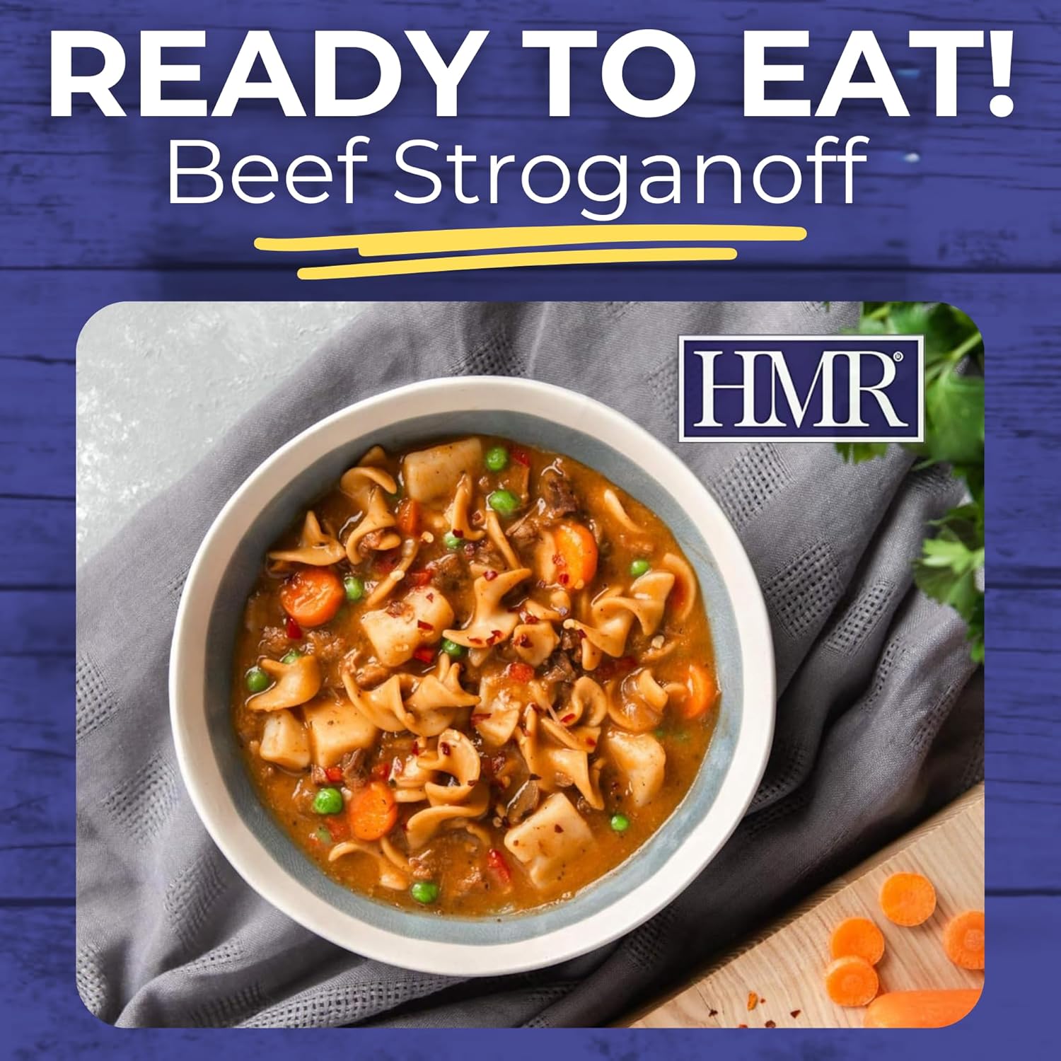 HMR Beef Stroganoff with Noodles Entrée | Pre-packaged Lunch or Dinner | Ready to Eat | 19g of Protein | Low Calorie Food | 8oz Serving per Meal | Pack of 6 - Image 5