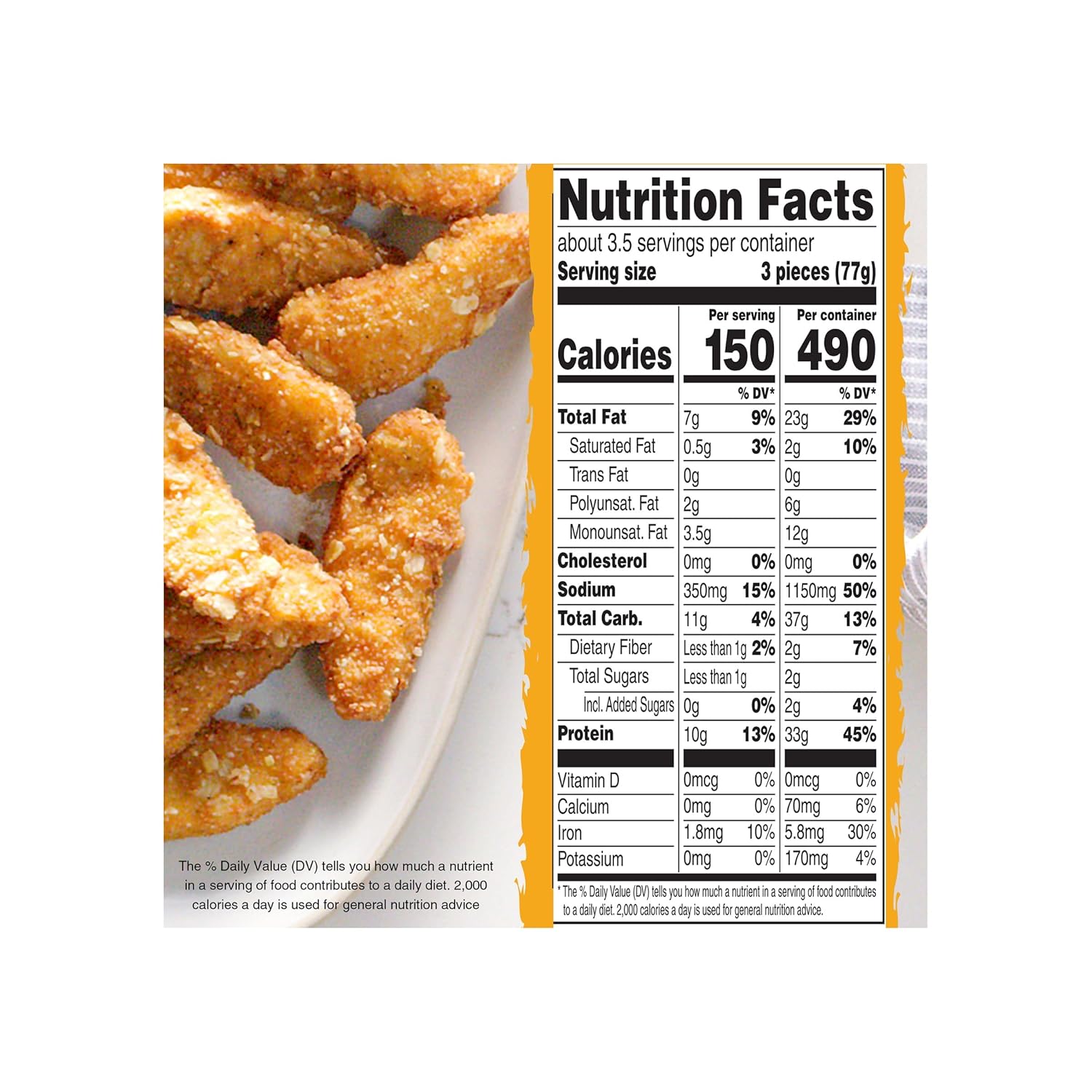 Gardein Plant-Based Seven Grain Crispy Tenders, Vegan, Frozen Meat Alternative, 9 oz. - Image 2