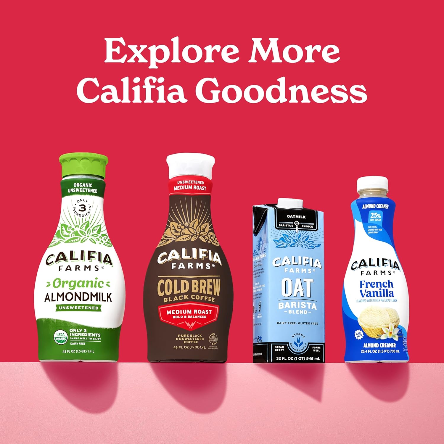 Califia Farms - Pure Black Medium Roast Cold Brew Coffee, 32 Oz (Pack of 6), 100% Arabica, Shelf Stable, Plant Based, Vegan, Gluten Free, Non GMO, Sugar Free, Iced Coffee - Image 6