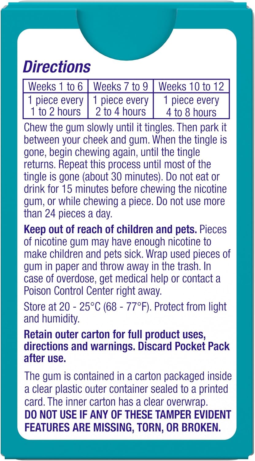 Nicorette 4 mg Nicotine Gum to Help Quit Smoking with Behavioral Support Program - White Ice Mint Flavored Stop Smoking Aid, 20 Count - Image 11