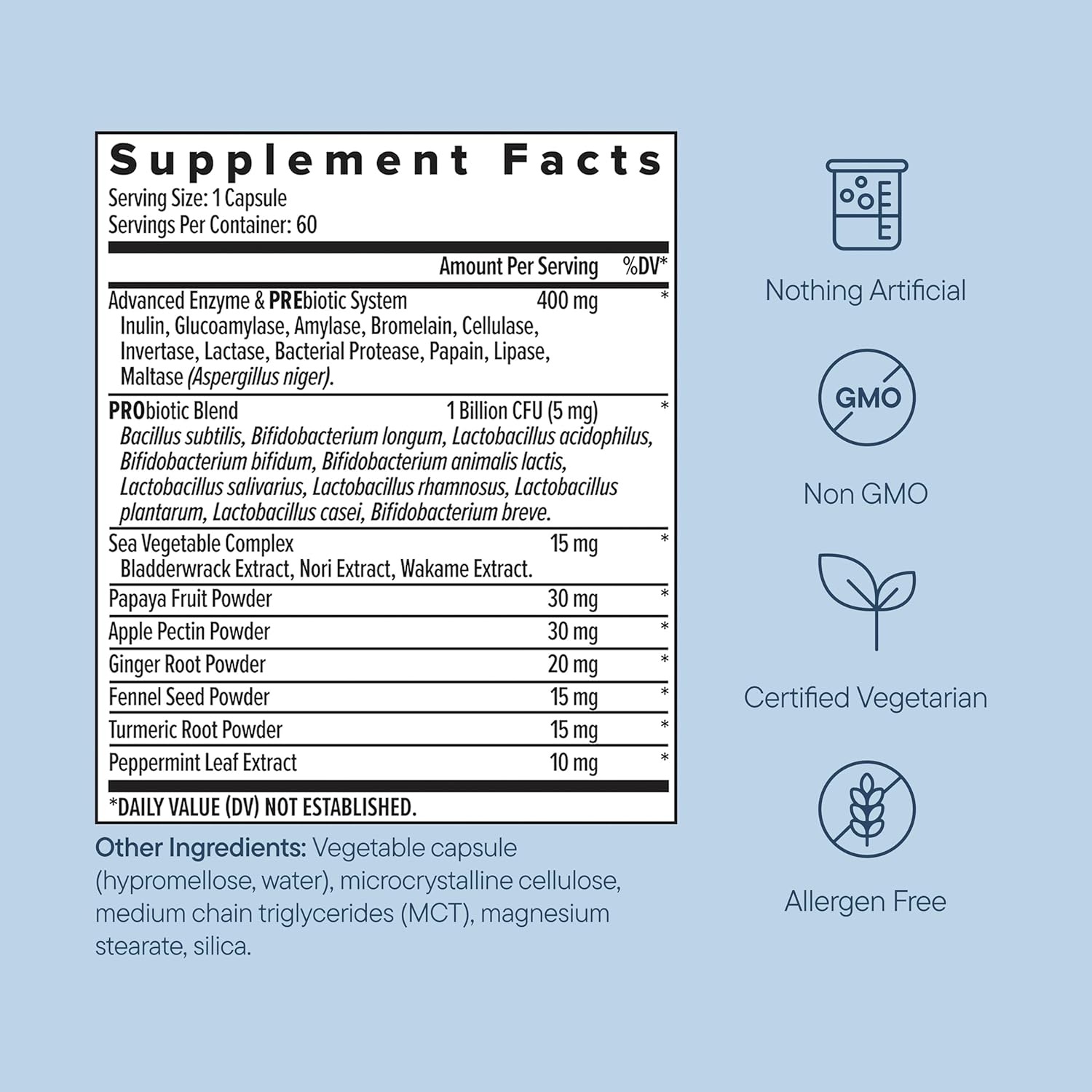 Zenwise Health Digestive Enzymes for Gut Health & Bloating Relief - Multi Enzymes Digestion Supplement with Probiotics, Bromelain & Papaya for Digestive Health Support - Men & Women - 60 Count - Image 2