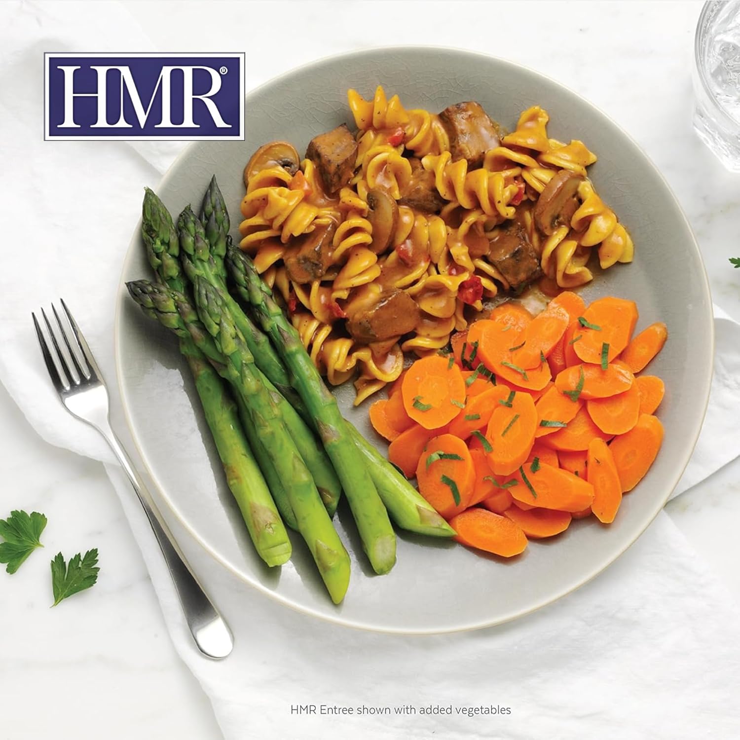 HMR Beef Stroganoff with Noodles Entrée | Pre-packaged Lunch or Dinner | Ready to Eat | 19g of Protein | Low Calorie Food | 8oz Serving per Meal | Pack of 6 - Image 2