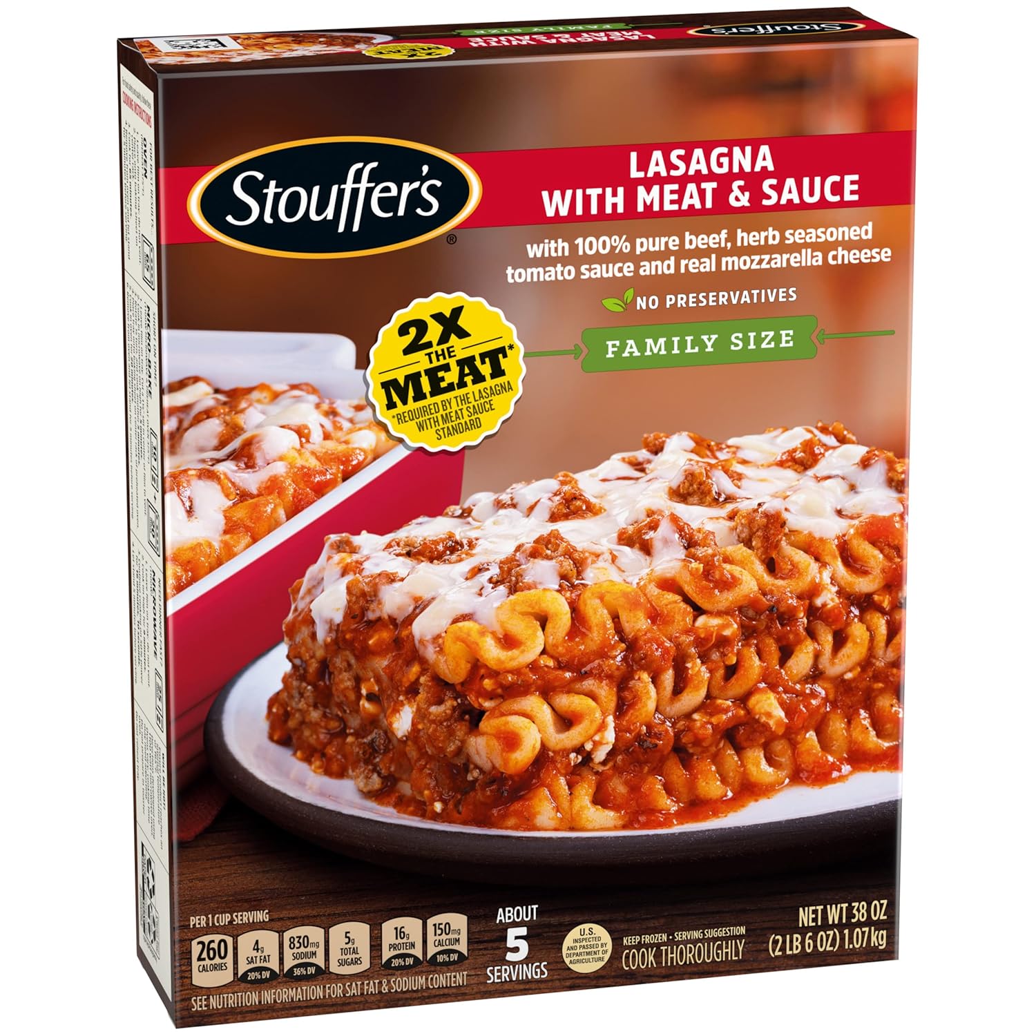 Stouffer’s Classic Lasagna with Meat and Sauce, Family Size, Easy Frozen Dinners, Family Lasagna, Meat Lasagna, Oven Ready Lasagna, Family Frozen Meals - Image 10