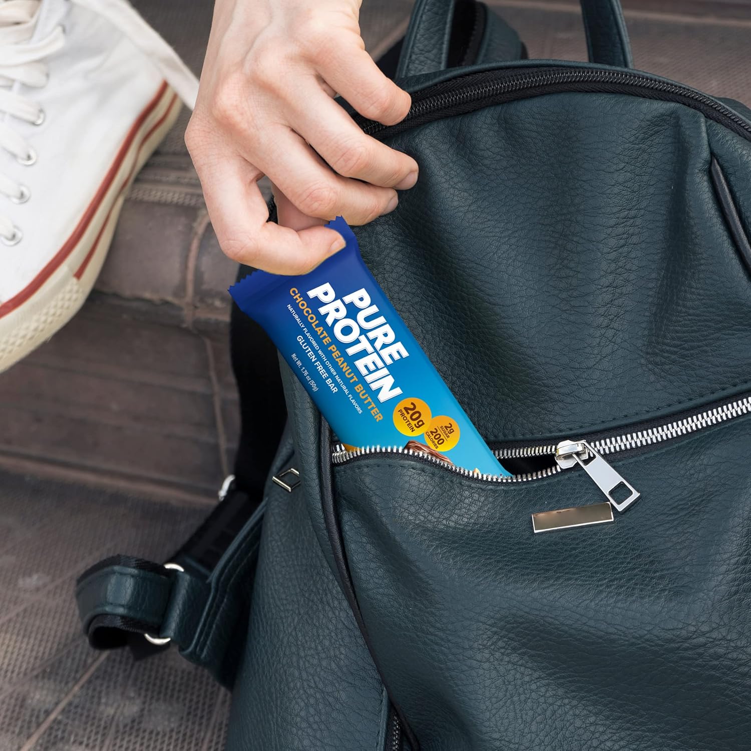 Pure Protein Chocolate Peanut Butter Protein Bars – 20g Protein, 3g Sugar, 190 Calories (12 count) Low Sugar* High Protein Snack - Gluten Free - Perfect for a Healthy Snack - Image 6