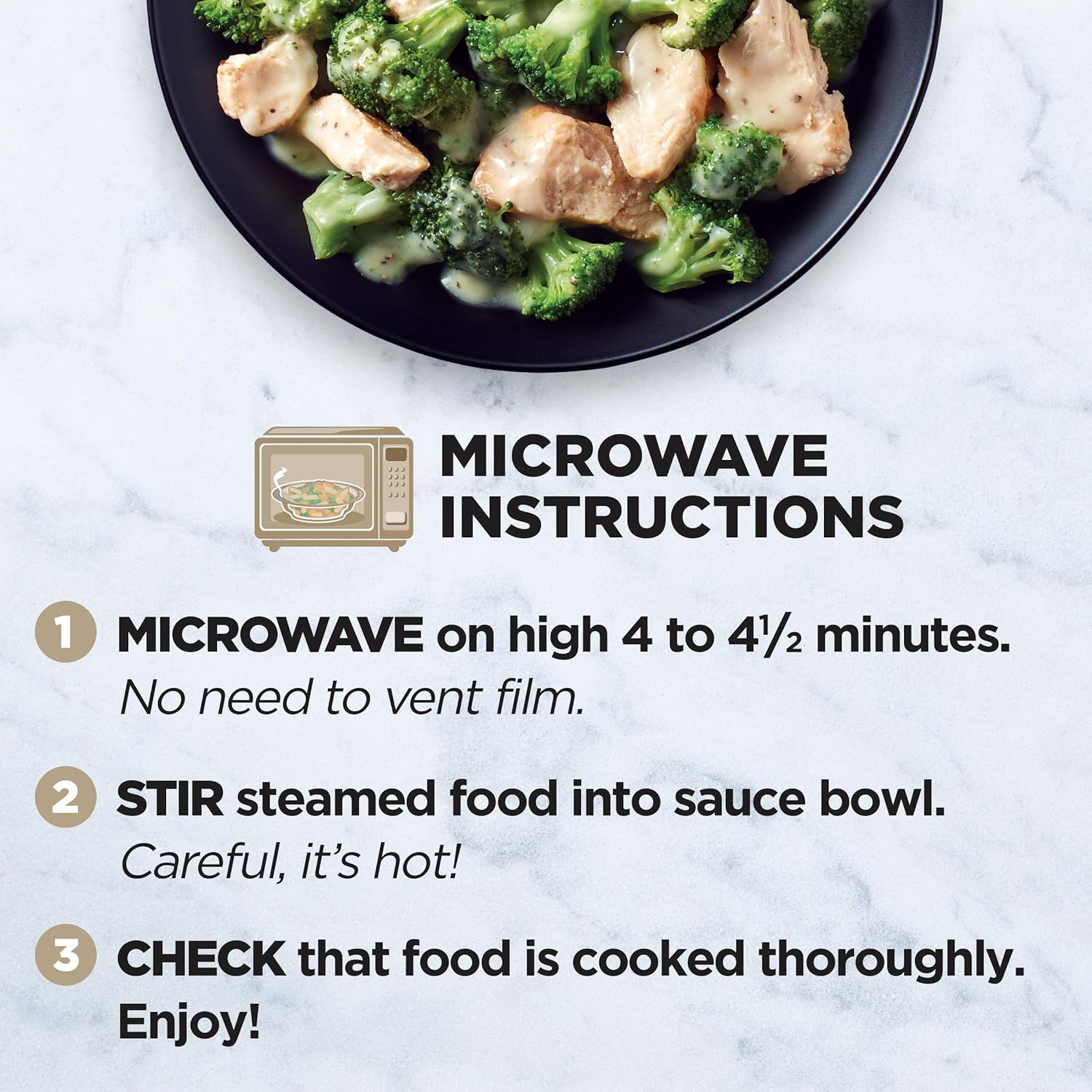 Healthy Choice Simply Steamers Grilled Chicken and Broccoli Alfredo, Convenient Microwave Meal Made With No Preservatives, Frozen Meal, 9.15 OZ Bowl - Image 7