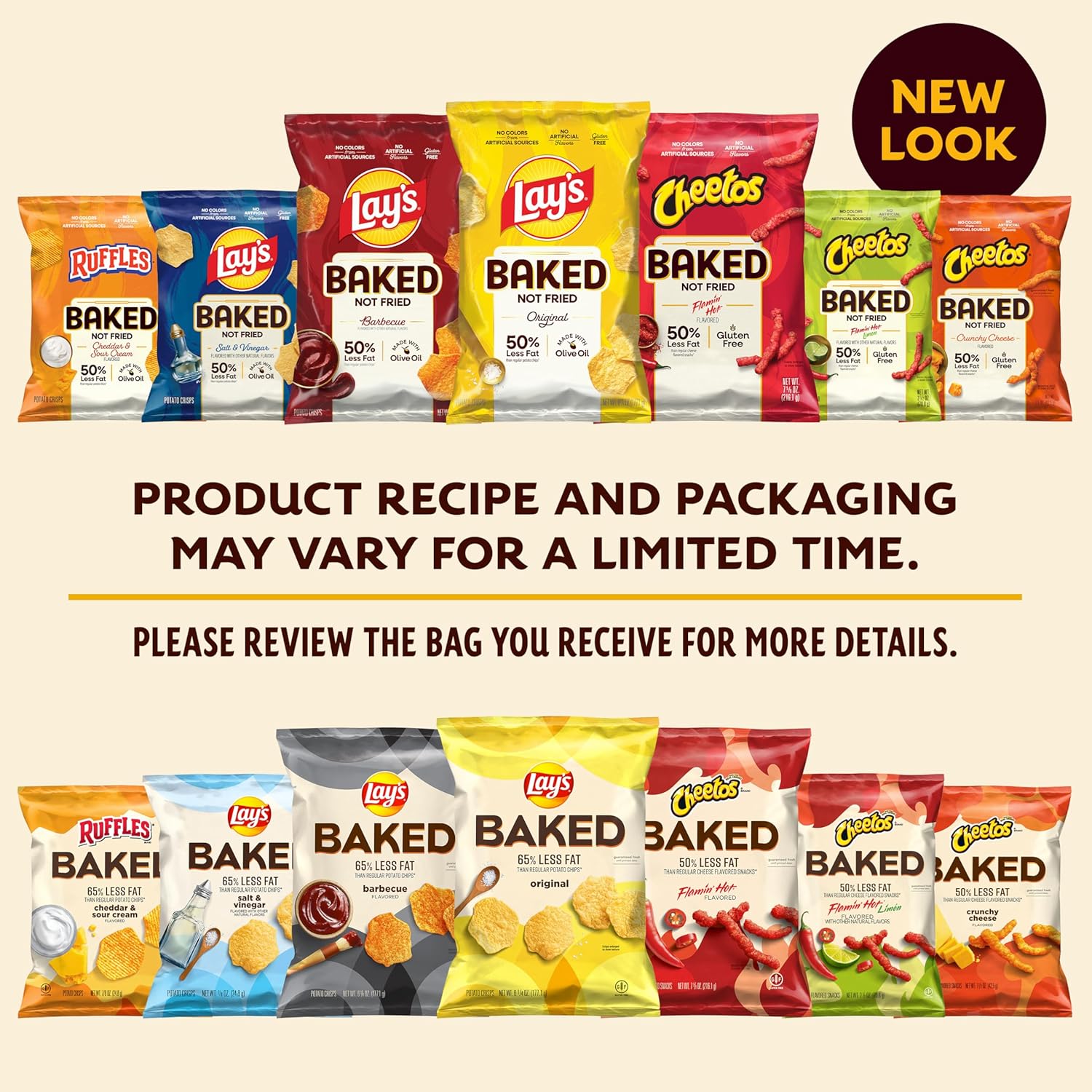 Frito-Lay Baked Variety Pack, 0.875 Ounce Snack Bags (Pack of 21) - Image 3