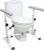 KMINA Toilet Safety Rails for Seniors, Heavy Duty Frame with Handles, Adjustable Height and Width, Handicap Grab Bars
