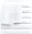 FreshCulture Twin Flat Sheets Only, Pack of 6, Soft Microfiber Bedding Sheets for Home, Salons, Hotels, Bulk Flat Sheets Only Twin Size (White)