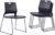 Sidanli Stacking Chairs Stackable Waiting Room Chairs Conference Room Chairs-Black (Set of 4)
