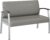 Bush Business Furniture Arrive Waiting Room Loveseat with Arms in Light Gray Vinyl, Reception Area Seating for Office and Lobby