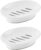 WYOK 2-Pack Soap Dish with Drain Plastic Sponge Holder Easy Cleaning Soap Saver Tray Caddy Keep Dry Stop Mushy for Shower Bathroom Kitchen(White)