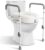 Raised Toilet Seat with Handles for Elderly – Toilet Seat Risers for Seniors with Adjustable Padded Arms – Elevated Toilet Safety Seat for Standard or Elongated Commode