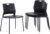 Sidanli Black Stacking Chairs Set of 4, Plastic Stackable Chair for Office Conference Waiting Break Room