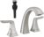 VXV Brushed Nickel Bathroom Faucet Widespread 8 Inch, 3 Hole Vanity Sink Faucet with Pop-Up Drain & Pre-Attached Supply Lines for Easy DIY Installation, Faucet for Bathroom Sink, RV