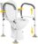 Vaunn Medical Deluxe Adjustable and Foldable Toilet Safety Frame, Bathroom Handrail Assist Grab Bar Handle (Gray, Adjustable Width and Height)