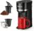 Mini Single Serve Coffee Maker for K Cup and Ground Coffee, Fast Brew One Cup Coffee Machine with Descaling Reminder and Water Window, 6 to 12 oz. Brew Sizes, Black
