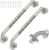2 Pack Shower Grab Bar with Knurled Anti-Slip Grip 18 Inch ADA Compliant 500lbs Supporting with Concealed Screws 304 Stainless Steel Brushed Nickel Handicap Bars for Bathroom