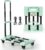 Folding Hand Truck 500lbs, Portable Heavy Duty Dolly Cart, 6 Wheels Collapsible Luggage Cart with 2 Elastic Ropes – Compact Trolley Cart for Easy Moving – Ideal Hand Cart for Travel and More