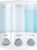 Better Living Products, White 76354 Euro Series TRIO 3-Chamber Soap and Shower Dispenser