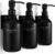 MaisoNovo Shampoo and Conditioner Dispenser – Shower Soap Dispenser Wall Mounted – 16.9 fl oz Set of 3 Black Plastic Bottles Black Plastic Pump – Shampoo Dispenser, Shower Dispenser