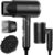 Hair Dryer with Comb | 1800W Blow Dryer with Diffuser for Curly Hair | Plasma Ionic Hairdryer for Frizz Control | Foldable & Protable Design for Travel | 6.5 ft ALCI Cord for Women and Men