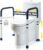 Toilet Safety Rails (350 LB) – Adjustable, Foldable Toilet Handle Frame for Elderly & Disabled Adults, Supports All Toilet Types (Lake Blue)