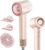 Blow Dryer with Comb, TYMO AIRHYPE Compact 200 Million lonic Hair Dryer with Diffuser, Fast Dry Pink Blow Dryer for Women 110,000RPM Portable Hairdryer for Curly Hair, 4 Temps & 2 Speeds