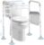 Toilet Safety Rails (300 LB) – Adjustable, Foldable Toilet Handle Frame for Elderly & Disabled Adults, Supports All Toilet Types with Storage Bag