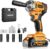 3-in-1 Cordless Impact Wrench 500N.m(369 ft-lbs) 1/2″ Impact Gun with 8 Drill Bits, 6 Screwdriver Bits, 4 Sockets, Electric Impact Driver for Car Tires, Home DIY and Furniture Building