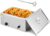21QT 1 Pan Electric Commercial Food Warmer, 200W Stainless Steel Bain Marie Buffet Steam Table with Lid and Ladle, for Catering Restaurant, Silver